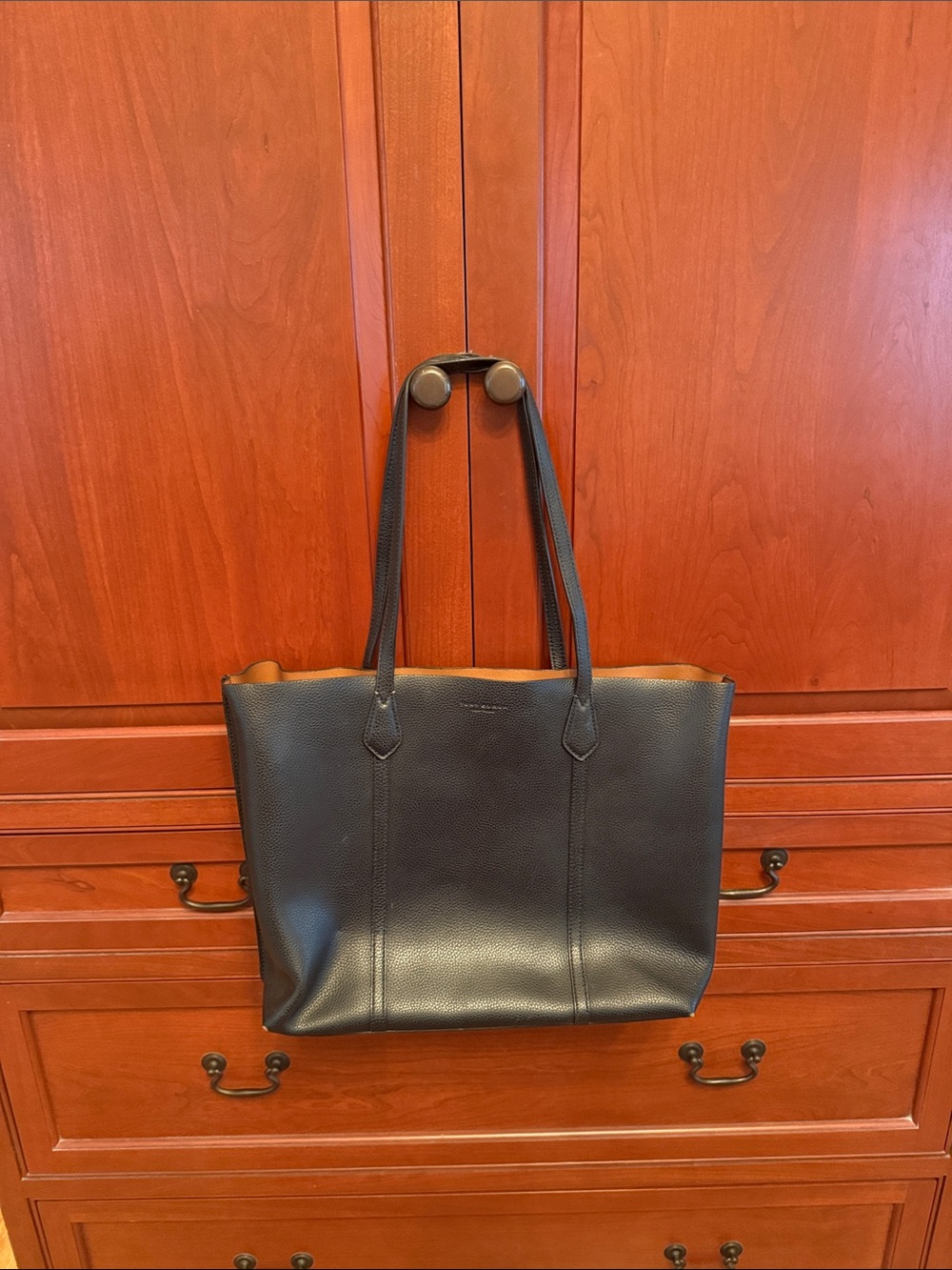 Tory Burch Black Perry Leather Tote Bag